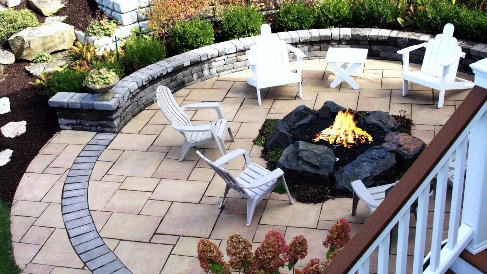 Circular Patio Design in Walpole, MA